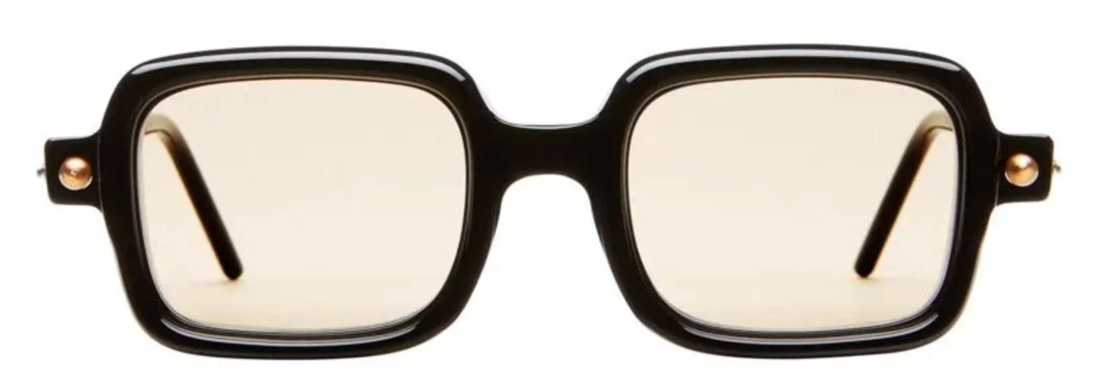 Kuboraum square black acetate mask with tinted lenses